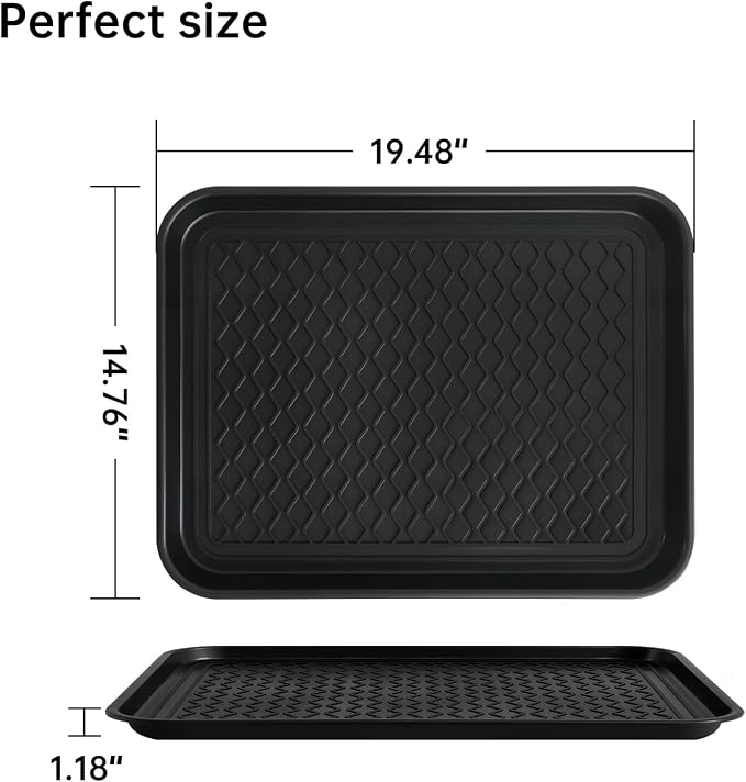 Boot Tray for Entryway, 9 Pack Waterproof Shoe Trays for Indoor Outdoor Use 20"x15" Durable Shoe Mat with Raised Edge, Non-Slip Tray for Boots, Pets, Garden & Muddy Shoes