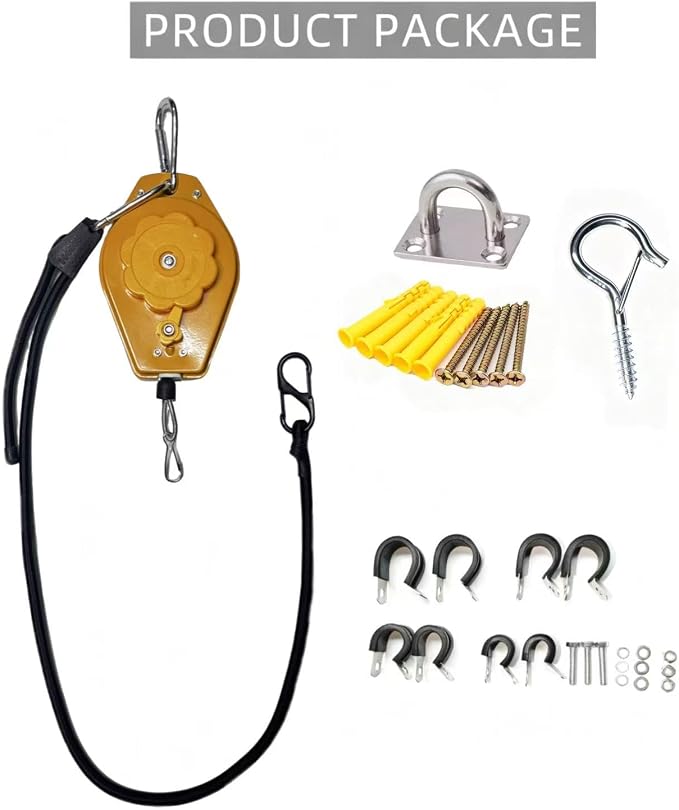 EV Charger Retractable Cord Reel, Overhead EV Charging Cable Organizer for Garage, 6.6 ft Reach, Ceiling or Wall Mount, Compatible with Tesla NACS & Most J1772 Cables