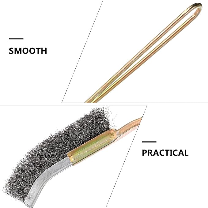 Angoily Bird Cage Cleaning Brush Long Handle Wire Bristle Brush Bird Cage Scrubber for Pet Supplies Accessories Narrow Design for Daily Cleaning 2 Pack