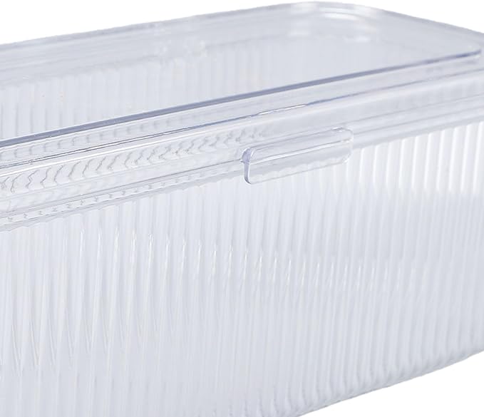 ZJchao Clear PET Teabag Storage Box with Shatter Proof Stackable Design for Coffee Capsules Sugar Packets Seasoning (Transparent)