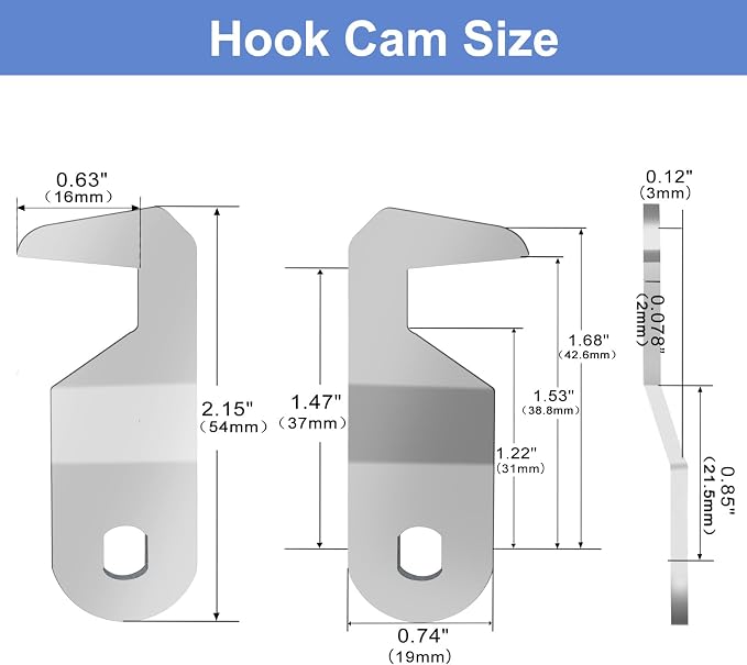 Cylinnda Tool Box Lock RV Storage Lock, 1-1/8" Cam Lock Keyed Alike, Toolbox Locks Replacement for File Cabinet Storage Door on Camper Mailbox Lock, Zinc Alloy (1-1/8 Inch 2 Pack)