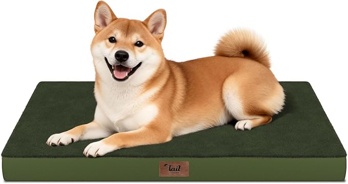 Outdoor Waterproof Orthopedic Dog Bed for Medium Size Dogs | Egg Crate Foam for Joint Support, Fits 36x23 Crates, TPU Waterproof Layer, Machine Washable 1680D Oxford Cover, Up to 50 lbs