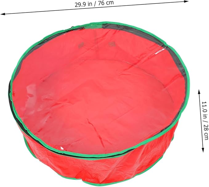 NOLITOY 1pc Christmas Wreath Storage Bag Window Holder for Holiday Garland Organization for Seasonal Decoration Storage