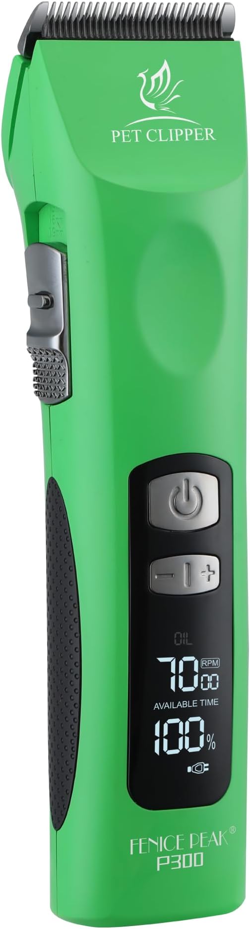 Professional Dog Grooming Clippers with 17H Runtime & Replaceable 440C Blade, 5-Speed Low Noise Electric Dog Shaver for Thick, Matted, Curly Hair, Cordless Clipper for Groomer & Home Use, Green
