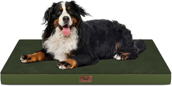 Outdoor Extra Large Dog Bed XXL for Giant Breed Dogs | Egg Crate Orthopedic Foam, Fits 48x30 Crates, TPU Waterproof Layer, Machine Washable 1680D Oxford Cover, Up to 110 lbs
