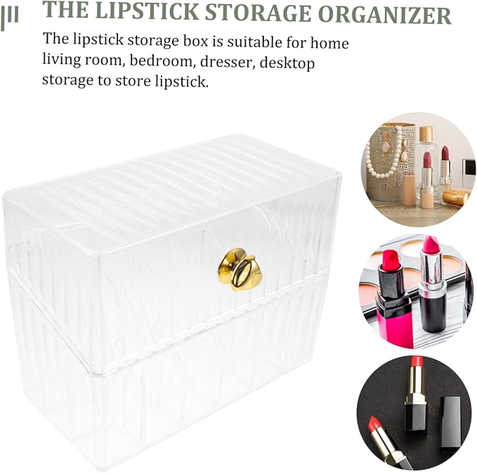 Cosmetics Storage Box Makeup Organizer Lid Lipstick Holder Lip-gloss Organizers Nail Polish Storage