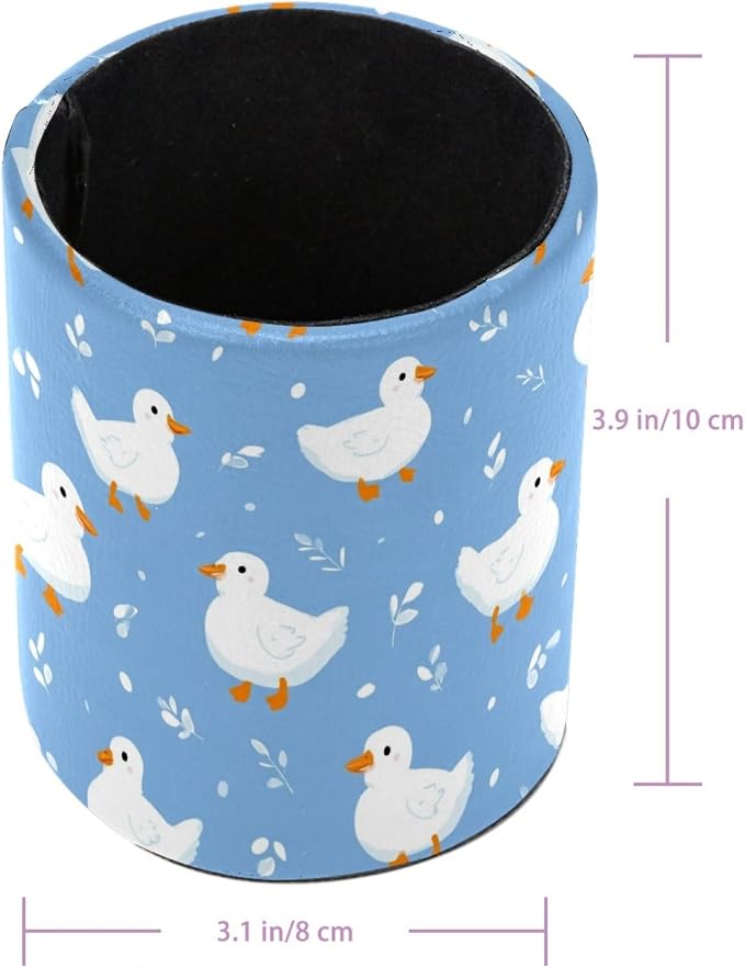 Cute Duck Pen Holder, Pencil Cup Marker Brush Holder Desk Storage Case, Desktop Organizer for School Office Home Supplies