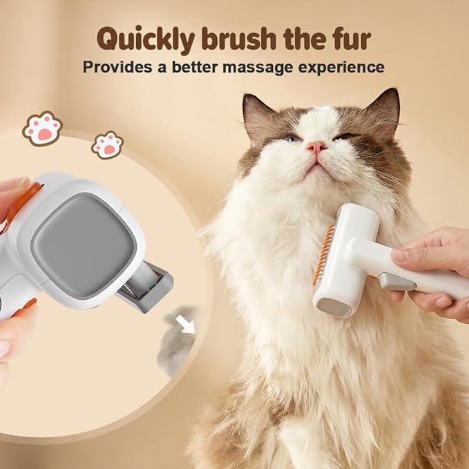 Upgrade 2-in-1 Pet Self-Detangling & Grooming Comb, 2026 New Professional Pet Dematting Comb & Undercoat Rake for Dogs & Cats, Gentle Pets Grooming Brush for Long or Short Hair (1)