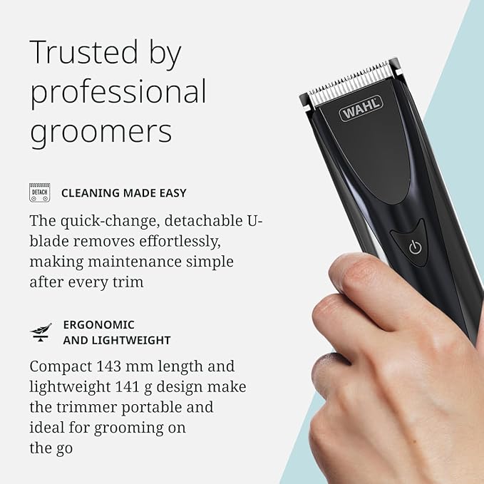 Wahl Pro Animal Fidela Trimmer - Cordless Dog & Cat Hair Trimmer - for Sensitive Areas - Essential Grooming Tools - with 3 Guide Combs