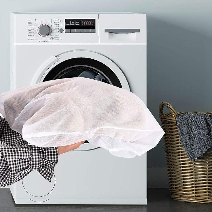 OTraki Mesh Laundry Bag for Delicates 2 Pack Garment Wash Bag 24 x 32 inch Zippered Large Washing Machine Bags for Sweater Dirty Clothes Washer College Dorm Organizer Don't Drying, Melting 140-176℉ | Zippered Washing Machine Bags for Sweater Dirty Clot...