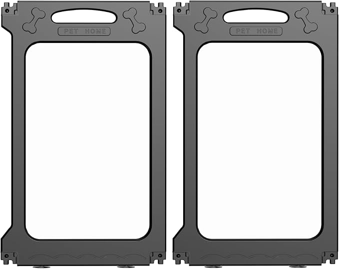Clear Acrylic Indoor Dog Playpen, 30" H, 2 Panels, Black | Open View, Modern Home Fit, No Climbing Bars, Tool-Free Setup, For Puppies & Small Dogs