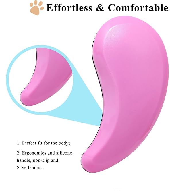Small Dog Brush, Soft Pet Grooming Brush for Shih Tzus, Yorkies, Maltipoos, Maltese, Puppy Massaging Hair Brush, Cat Brush, for Small Animals Rabbits of All Hair Types (Pink)