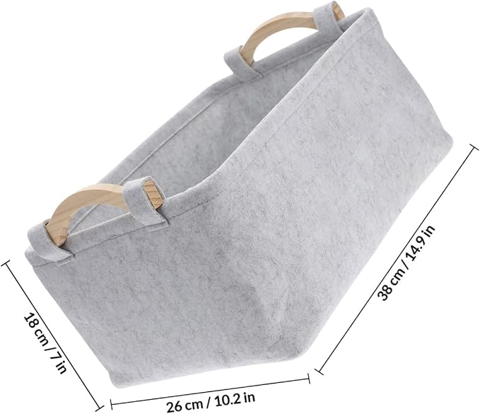 Toyvian Sundries Storage Organizer Bin Portable Handle Stylish Container for Pet Toys Clothing and Decorative Storage for Home and Office