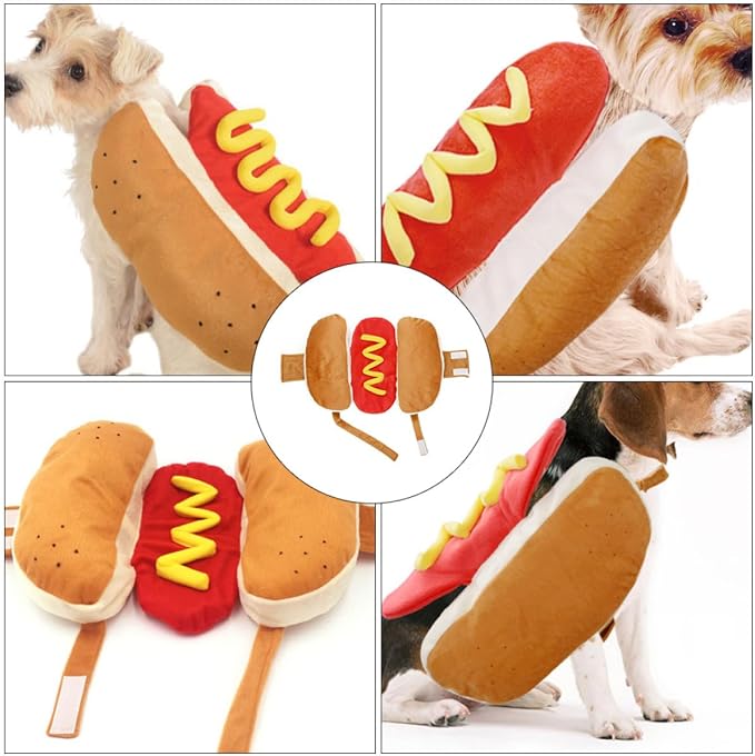 Creative Lightweight Cotton Pet Festival Costume for Cats and Dogs, Orange Wearable Design for Holiday and Party Events