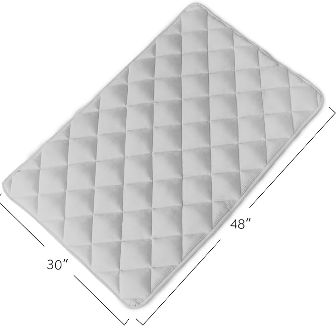 Dog Crate Pad 2 Pack (48" x 30"), Dog Crate Mat with Anti-Slip Bottom, Grey | Fits 48 Inch Crate, Soft, Machine Washable, Kennel Pad