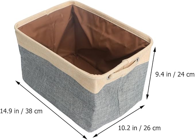 ABOOFAN Foldable Large Capacity Cloth Storage Basket for Pet, Portable Beige Home Storage Organizer Suitable for Bedroom and Living Room