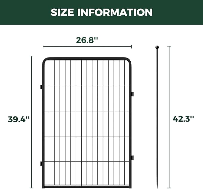 FXW Rollick Dog Playpen, Indoor, Yard & RV Camping, 40" H, 2 Panels | Easy setup, Heavy-duty, DIY layouts, for Medium & Large Dogs, Patented