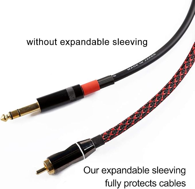 100ft - 1/4 inch PET Expandable Braided Sleeving – BlackRed – Alex Tech Braided Cable Sleeve