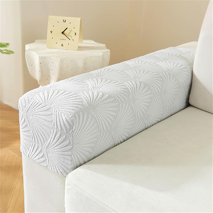 Sofa Arm Covers Set of 2 Squared, Non-Slip Arm Covers Protector for Dogs, Cats, Pets, Couch Armchair (B Light Blue)