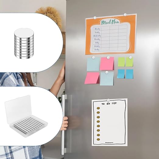 DIYMAG 400Pcs Small Refrigerator Magnets, 10x3mm Round Rare Earth Magnet | Mini Tiny Neodymium Strong Magnets for Crafts, DIY, Fridge, Miniatures, Whiteboard, Office, Kitchen, Dry Erase Board