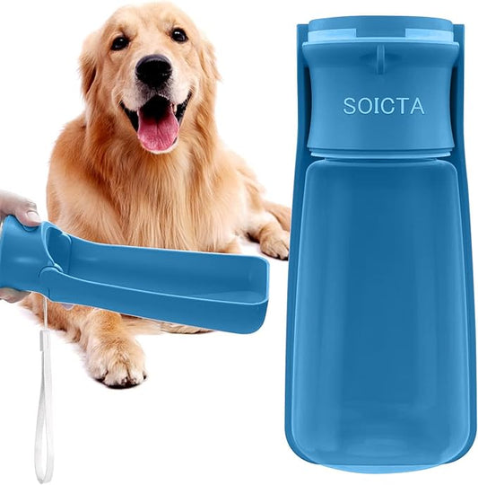Portable Dog Small Animals Water Bottle for Walking 19 OZ or 12 OZ Pet Water Bottles for Puppy Medium Large Dogs Little Animals Water Dispenser Dog Small Animals Water Bowl