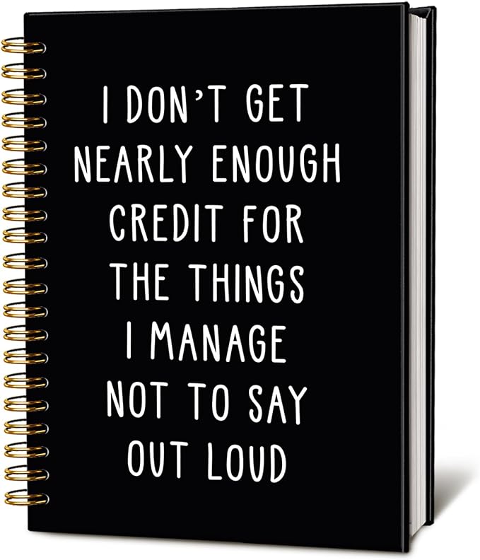 LIANGW Sarcastic Notebooks for Work, Funny Notebooks Journal | Funny Office Gifts for Coworkers, Funny Notebooks for Work, Office Humor Gifts Spiral Notebook Journal 5.5x8.3 Inch