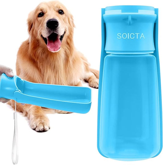 Portable Dog Small Animals Water Bottle for Walking 19 OZ or 12 OZ Pet Water Bottles for Puppy Medium Large Dogs Little Animals Water Dispenser Dog Small Animals Water Bowl