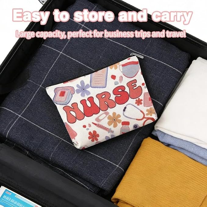 Nurse Makeup Pouches Accessories for Women Clinical Bag Essentials for Nursing Students Gift Ideas Small Nurse Pencil Pouch Bag Nurses Week Appreciation Gift Nursing Medical Supplies Bags Nurses Favor
