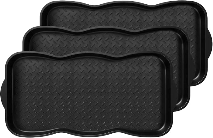 Boot Tray for Entryway, 9 Pack Waterproof Shoe Trays for Indoor Outdoor Use 30"x15" Durable Shoe Mat with Raised Edge, Non-Slip Tray for Boots, Pets, Garden & Muddy Shoes