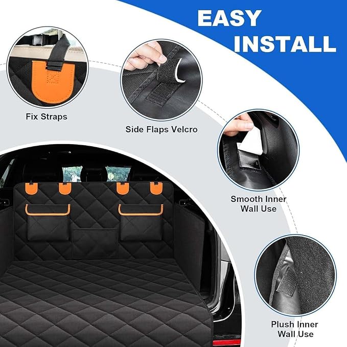 Cargo Liner for Dog for Caddy V 2020 | Durable waterproof; anti-slip scratch resistant; pet trunk cover; pet travel accessories; suv trunk protector