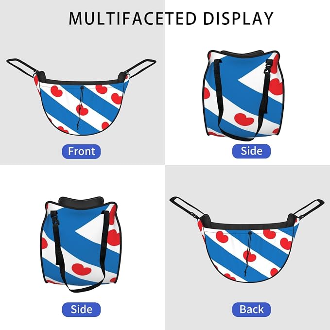 Flag of Friesland Car Seat Organizer-Backseat Storage Bag for Travel | Waterproof Durable. Holds Snacks Gear Essentials. Fits Most Cars.