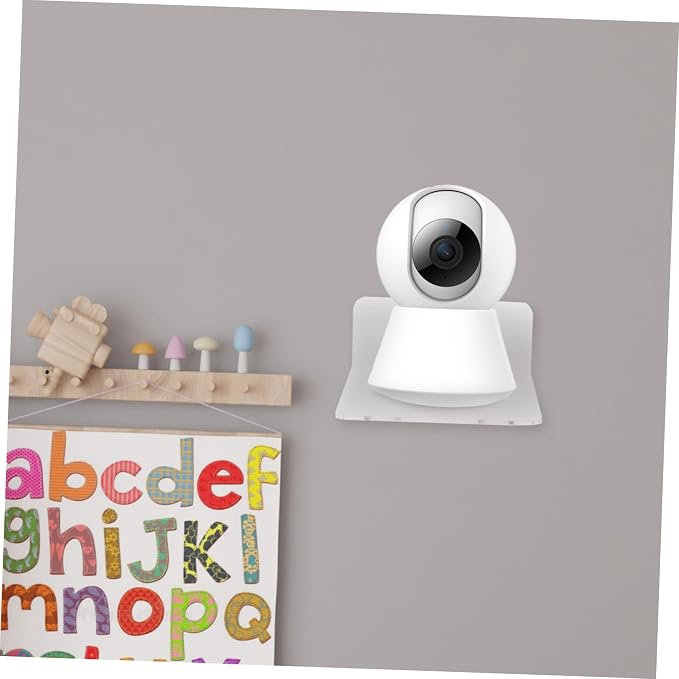 ibasenice 3pcs Monitor Storage Rack Floating Wall Shelf for Speakers and Security Cameras Easy Install Transparent Design for Boys and Girls Room Office and More