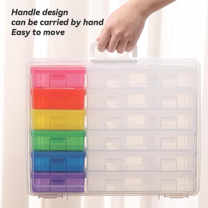 Plastic Storage Box Arts Storage Organizers Plastic Container for Storage | Multifunctional Design,Stackable,See Through,Versatile Organization,Space-Saving,Durable,Dust Protection