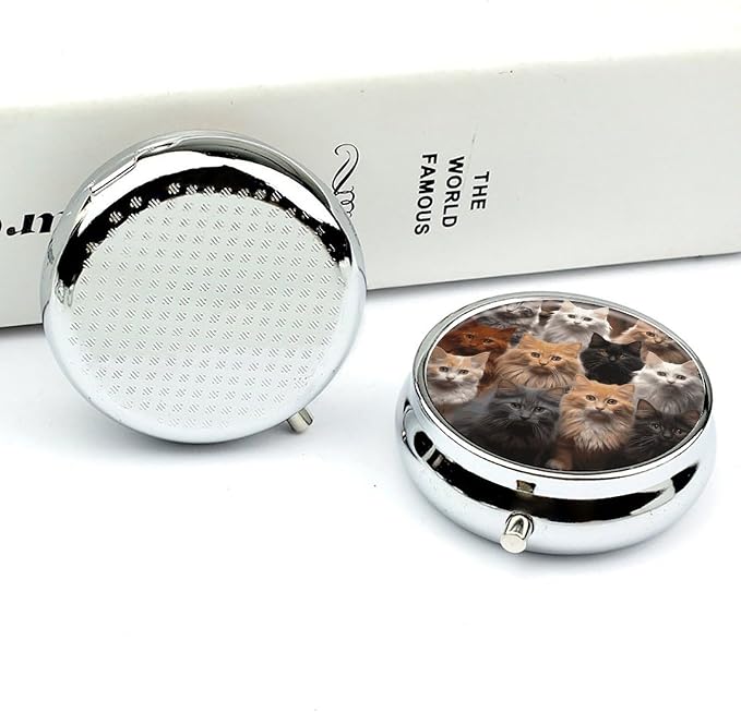 Pill Box Portable Pet Home Pill Case Cute Pill Organizer for Vitamins Supplements