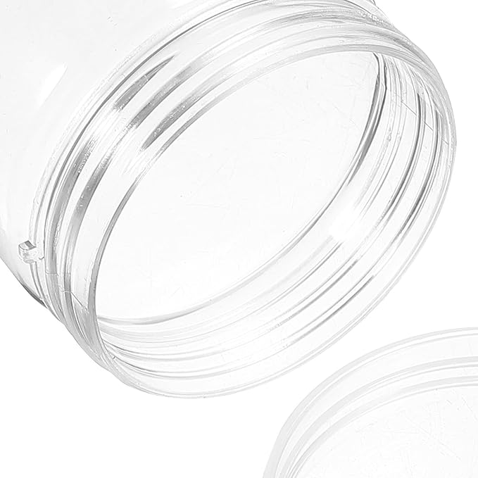 FOMIYES 3pcs round Storage Jar with Lid Food Container, 700ml Pet