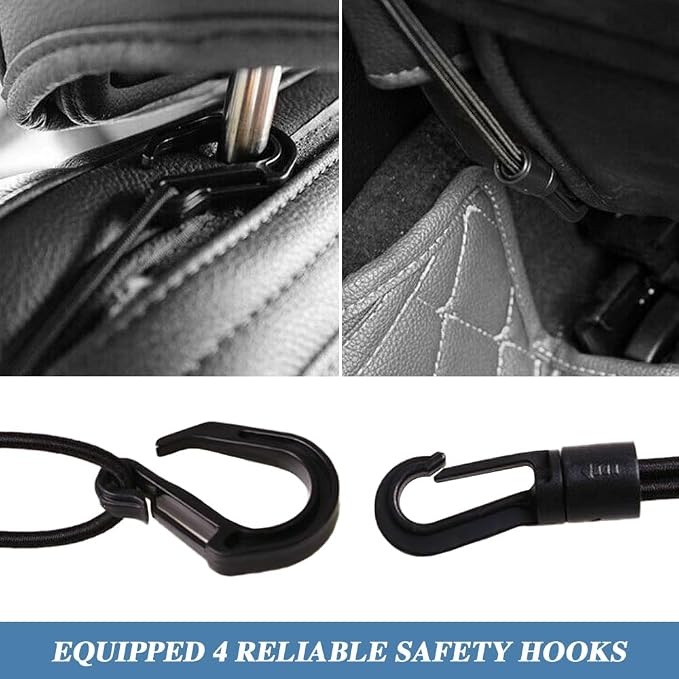 3-Layer Car Mesh Organizer, Seat Back Net Bag, Barrier of Backseat Pet Kids, Cargo Tissue Purse Holder, Driver Storage Netting Pouch