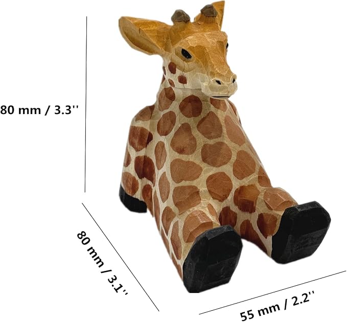 TANG SONG Wood Giraffe Phone Stand Cute Decoration Phone Stand for Tablets