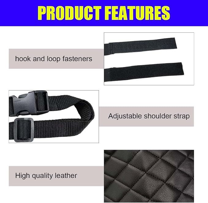 Car Net Pocket Handbag Holder Between Seats, Large Capacity Storage Bag for Front Seats, Leather Car Organizer Backseat Barrier for Kids Pet, Handbag Organizer Pocket Car Console Purse Holder