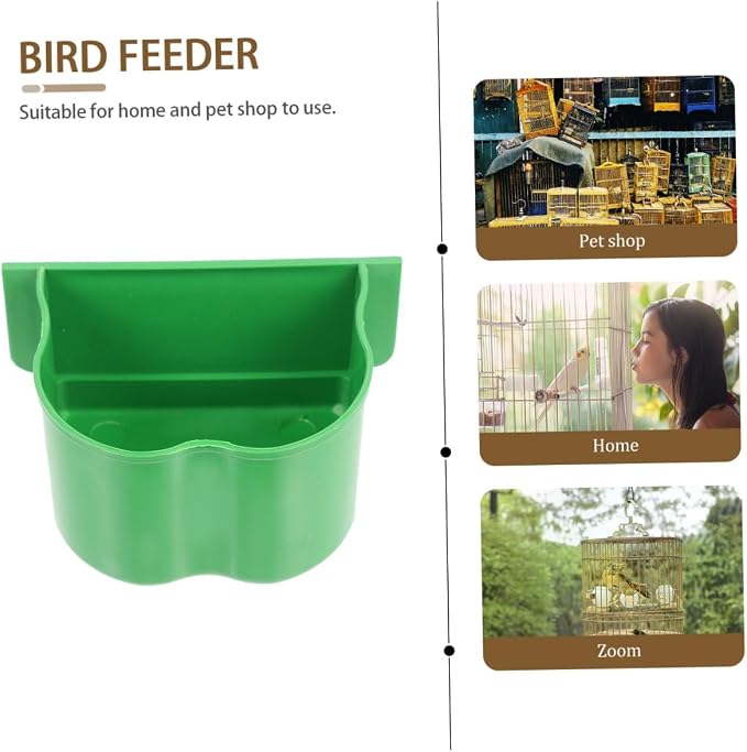 KALLORY 15pcs Bird Food Holder and Parrot Feeding Bowls Set with Water Feeder Portable Bird Cage Food Bowls for Flower-Shaped Water Dish and Parakeets