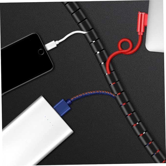 STOBOK Spiral Cable Wrap Sleeve 10m Cable Management Tube for PET-Proofing Wires Flexible Coiled Organizer