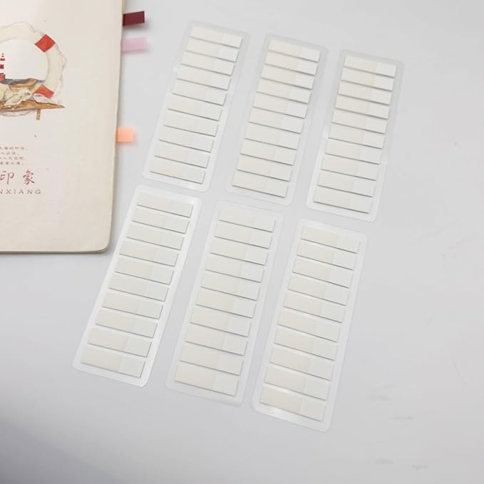 120 Counts White Clear PET Label Writable PET Page Marker Bookmarks Adhesive Notes 44x11MM Labelling Sticker for Binder Reading Notes Organizers