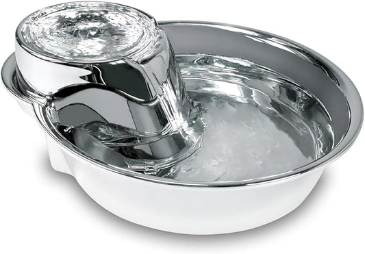 Pioneer Pet Stainless Steel Fountain Raindrop Design , 60oz