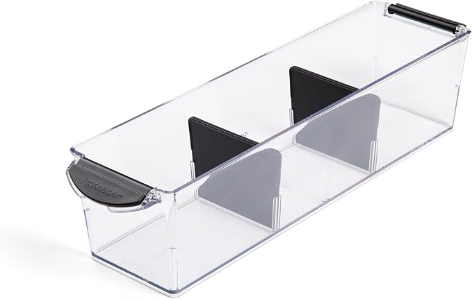 Progressive ProKeeper+ Pantry & Refrigerator Storage Containers – Modular Bins and Organizers (Narrow Stackable Bin, 16.1"L x 4.0"W x 3.6"H)