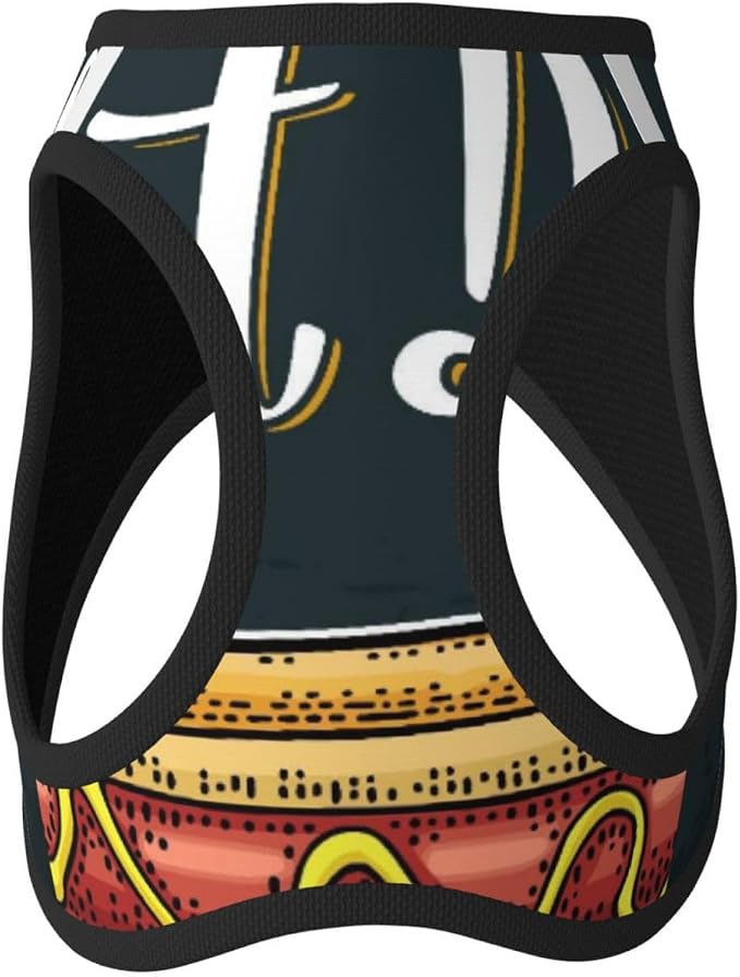 Ausage Sandwich with Mustard for Hot Dog Fast Food Stands Carts Small Pet Harness, Soft Breathable Adjustable No-Choke Medium