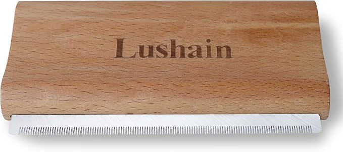 Deshedding Brush for Dogs, Cats & Horse| Pet Grooming Brush | Removes Loose Fur, Dirt & Hair | Detangle | Undercoat | Nature wood color | Reduces Shedding by 95%
