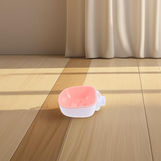 jojofuny Wall Mounted Abs Pet Food and Water Bowl for Small Animals and Dogs, Easy to Maintain Feeding Bowl Suitable for Indoor Use