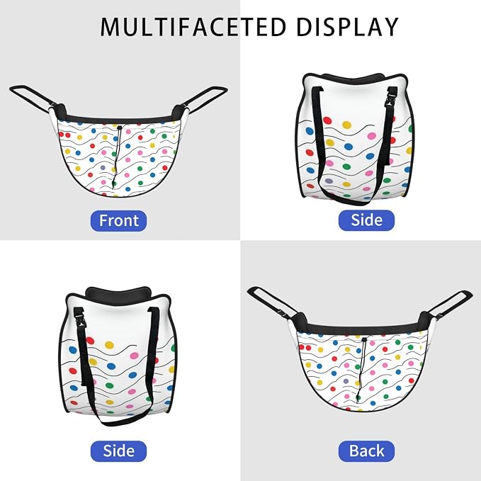 Dot Wave Car Seat Organizer-Backseat Storage Bag for Travel | Waterproof Durable. Holds Snacks Gear Essentials. Fits Most Cars.