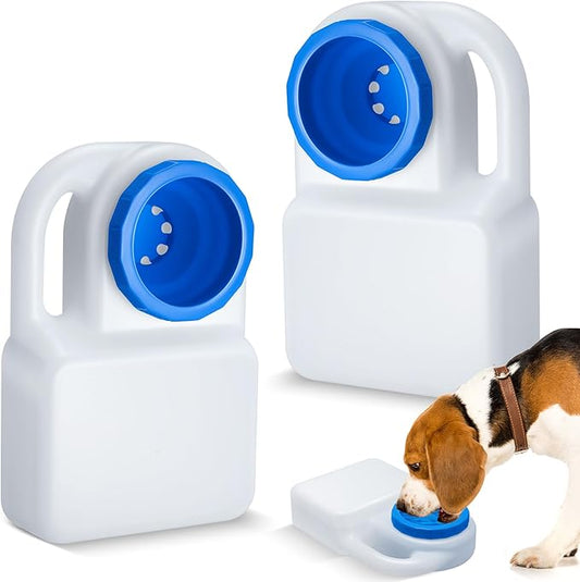 Ziliny 2 Pcs 3 Quart No Spill Portable Dog Travel Water Bowl Pet Water Bowl for Pet Dispenser for Small Large Dogs Cats Camping Hiking Trips Car RV Boat Road Mess-Free Design