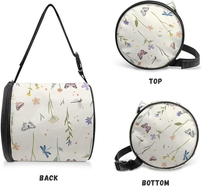 Butterfly Dragonfly Hanging Paper Towel Roll Holder with Adjustable Strap Water Resistant Toilet Tissue Roll Dispenser Handy Toilet Paper Cover Storage Holder