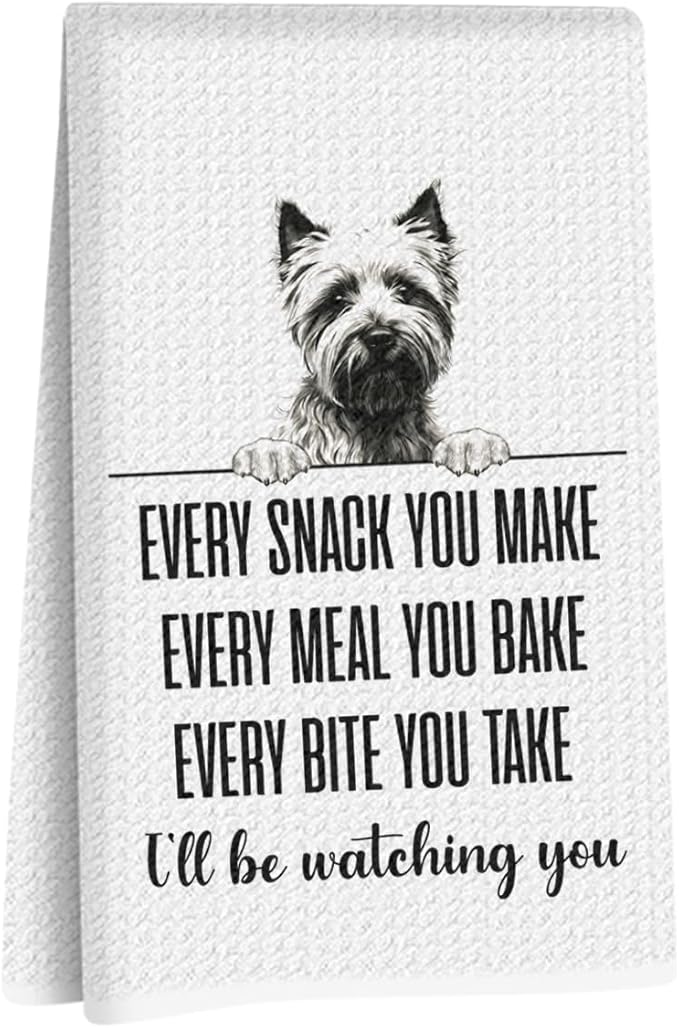 Yorkshire Terrie Dog Kitchen Towels 24x14 Inch, Yorkshire Terrie Gifts Dish Towels Dishcloth, Funny Dog Every Meal You Make Hand Cloth Tea Towel for Bathroom Kitchen, Cute Dogs Gifts for Women Mom
